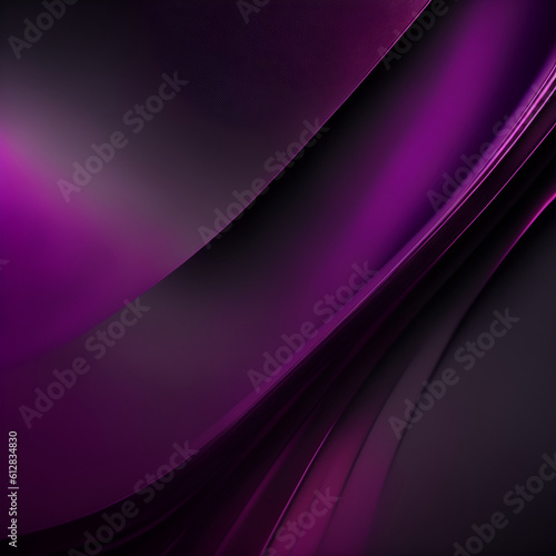 abstract purple wave background - Dark Purple and Black Background - Generative AI