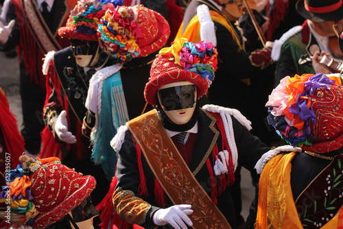 maschera tradizionale al carnevale di Bagolino in provincia di Brescia photo