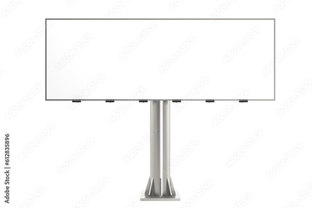 Obraz premium Blank billboard with metal rack isolated