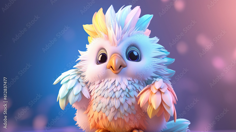 3d bird cartoon. 3d creatures 3d bird cartoon. 3d creatures