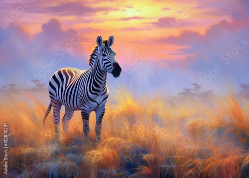 zebras in the savannah