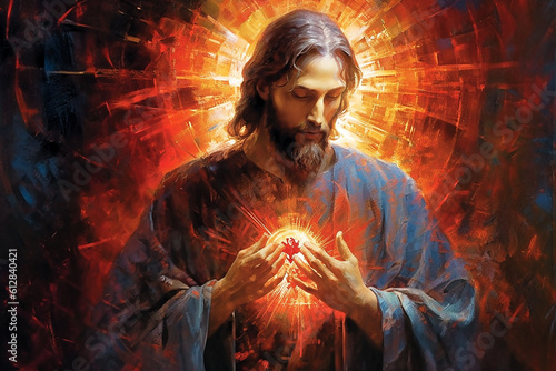 Foto Sacred Heart of the Lord. AI generativ.
