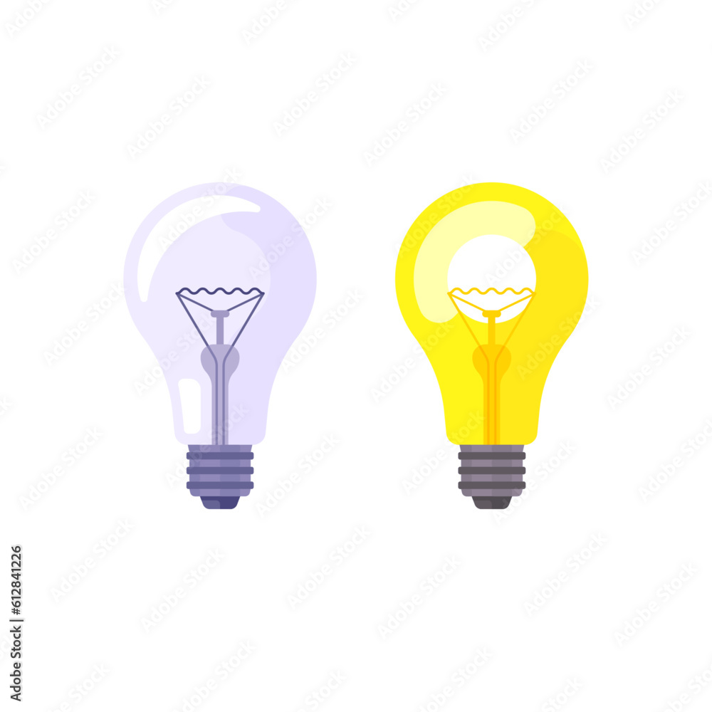 Incandescent light bulb Icon Isolated Sign Flat Style Vector Illustration Symbol on White Background Incandescent light bulb Icon Isolated Sign Flat Style Vector Illustration Symbol on White Background