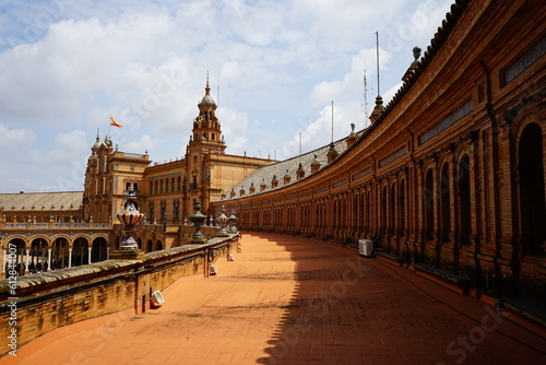 Plaza de España roof view in a summer day, Seville, Andalucia, Spain