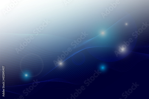 Abstract blue and white  background with futuristic neon light, wavy pattern, tehnology background. Vector illustration.