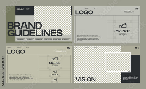 Brand identity guideline template to create visual identity of your company