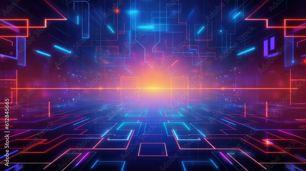 Futuristic background - generative AI Futuristic background - generative AI
