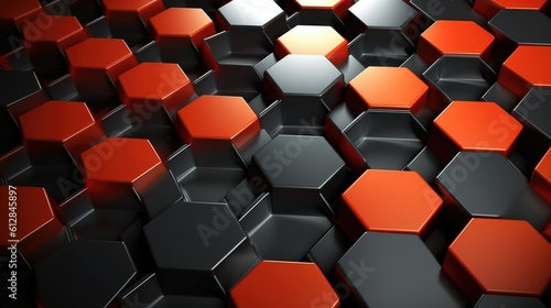 3D Abstract High Tech Background hexagon