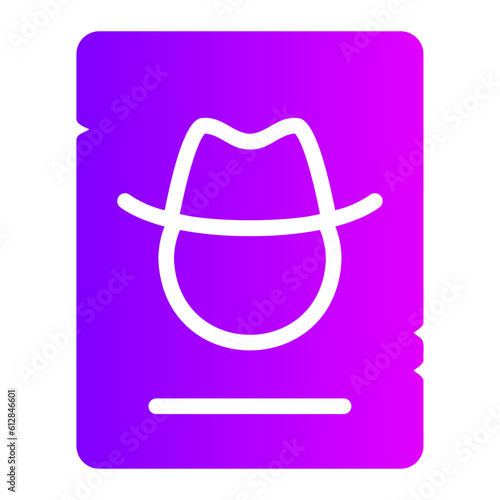 wanted gradient icon