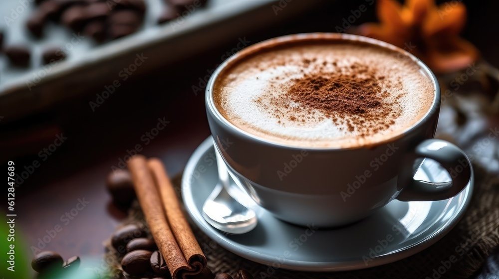 A cup of cappuccino, AI generated A cup of cappuccino, AI generated