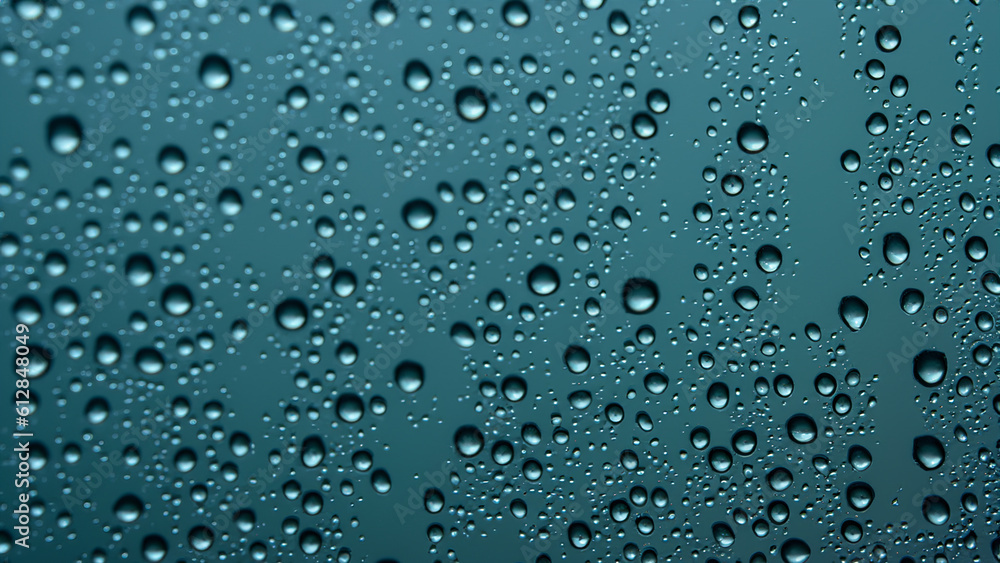 Rain drops on the glass, background - generative ai Rain drops on the glass, background - generative ai