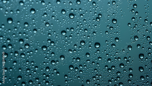 Rain drops on the glass, background - generative ai
