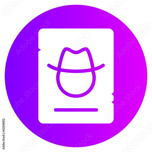 wanted gradient icon