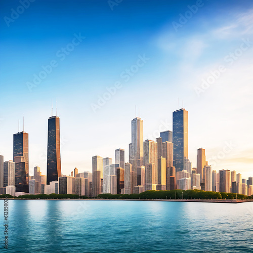 Showing results for Chicago skyline pictures Futuristic city with billboards Ai generator