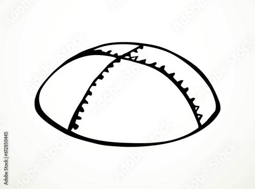 Vector drawing. Jewish clothing yarmulke