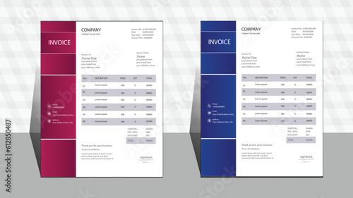 design template. corporate business invoice design . modern invoice . professional business invoice design.