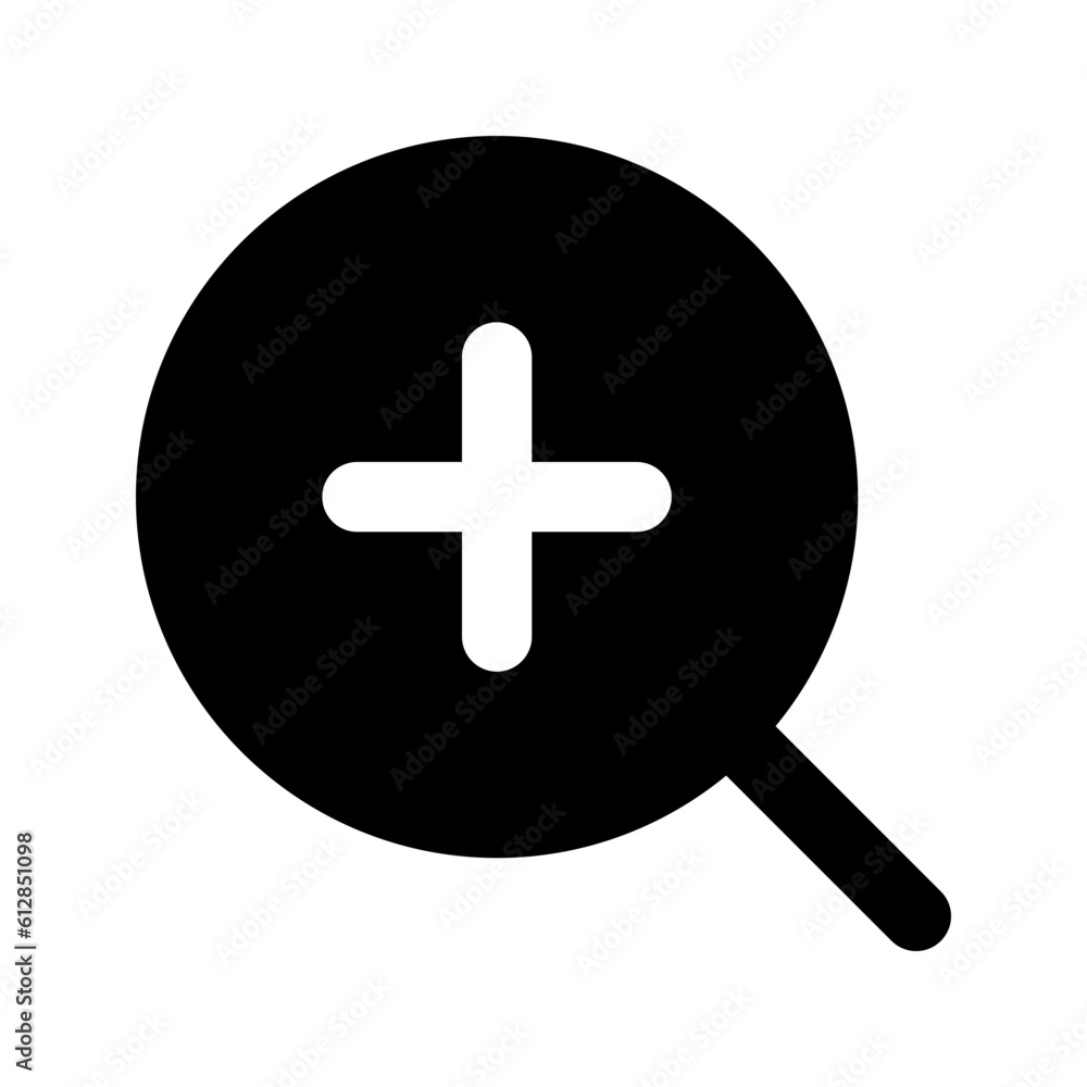 Fototapeta premium zoom in glyph icon