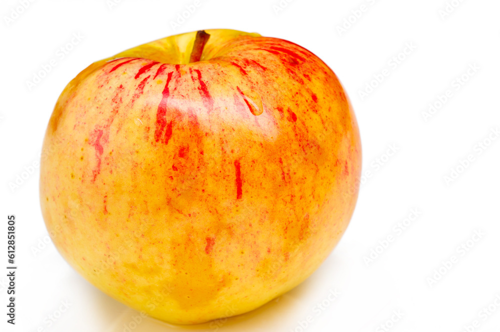 Apple on a white background. They contain pectin, quercetin