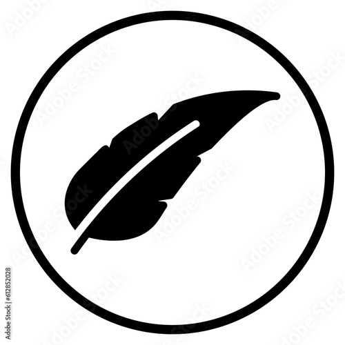 feather glyph icon