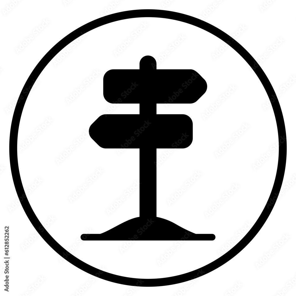 Fototapeta premium signpost glyph icon