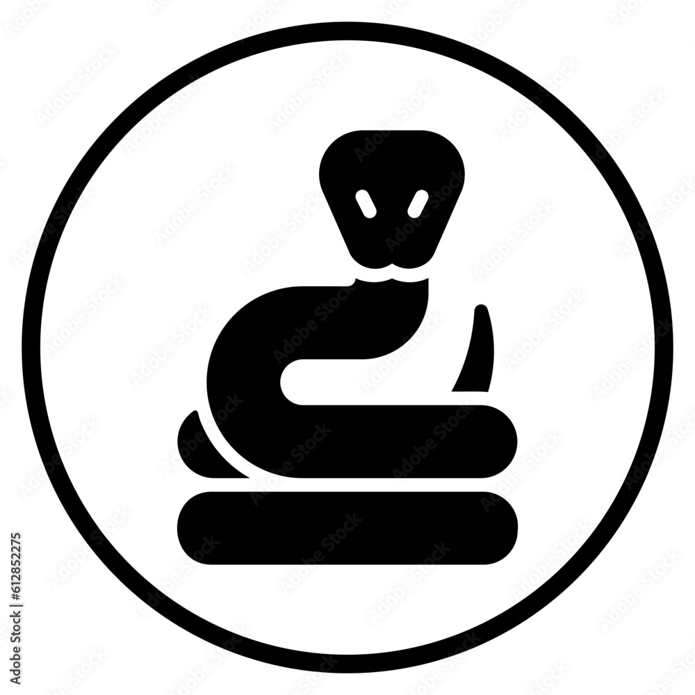Obraz premium snake glyph icon