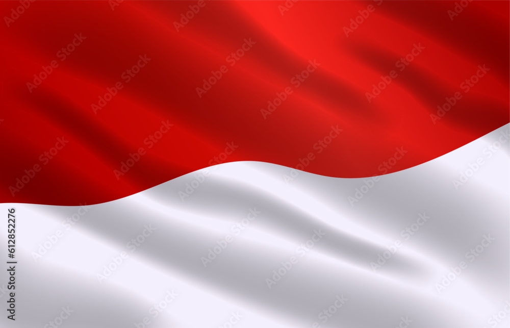 Naklejka premium Indonesia flag red white background with copy space for text, patriotic Indonesia independence day vector