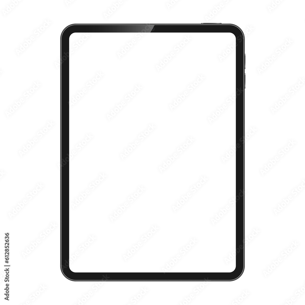 Tablet mockup with blank screen. Tablet display template isolated on white or transparent background. Tablet mockup with blank screen. Tablet display template isolated on white or transparent background.