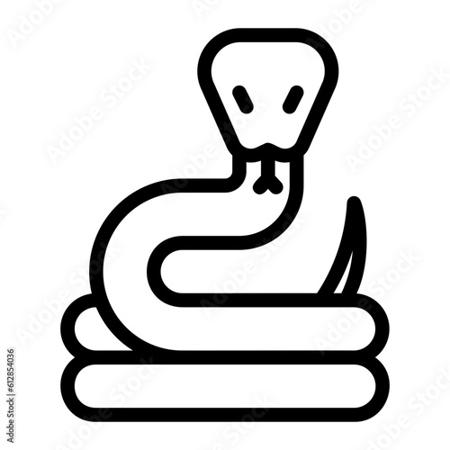 snake line icon