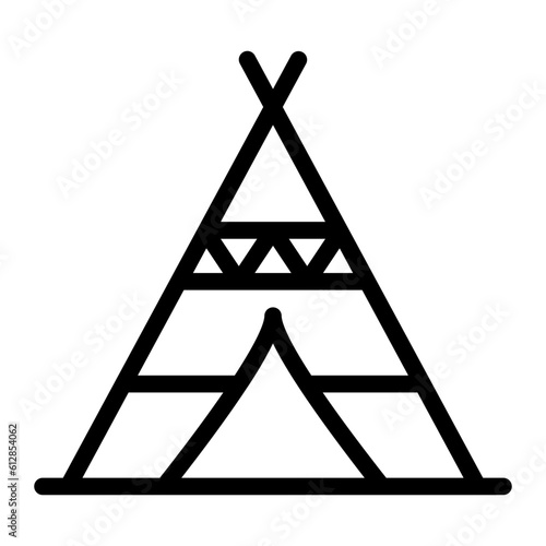 tipi line icon