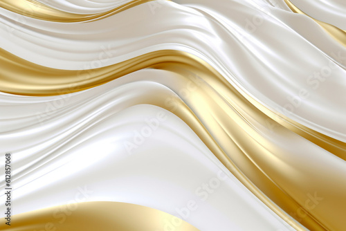 Elegant White and Gold Metal Background