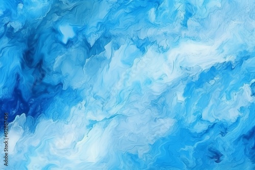 Blue abstract watercolor background. Digital art painting. 3d rendering  generative Ai