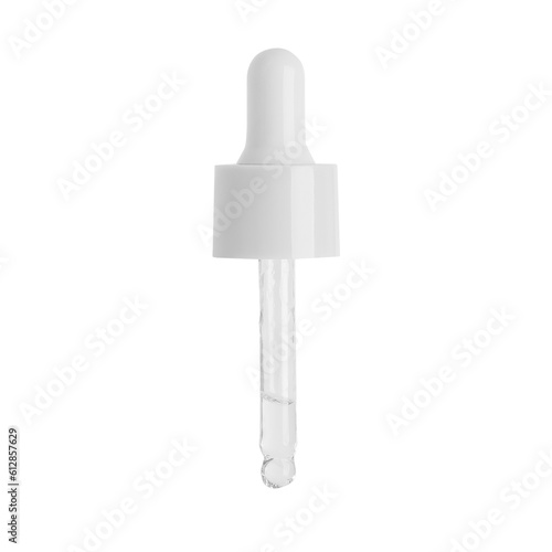 Cosmetic pipette gray. On a white background.