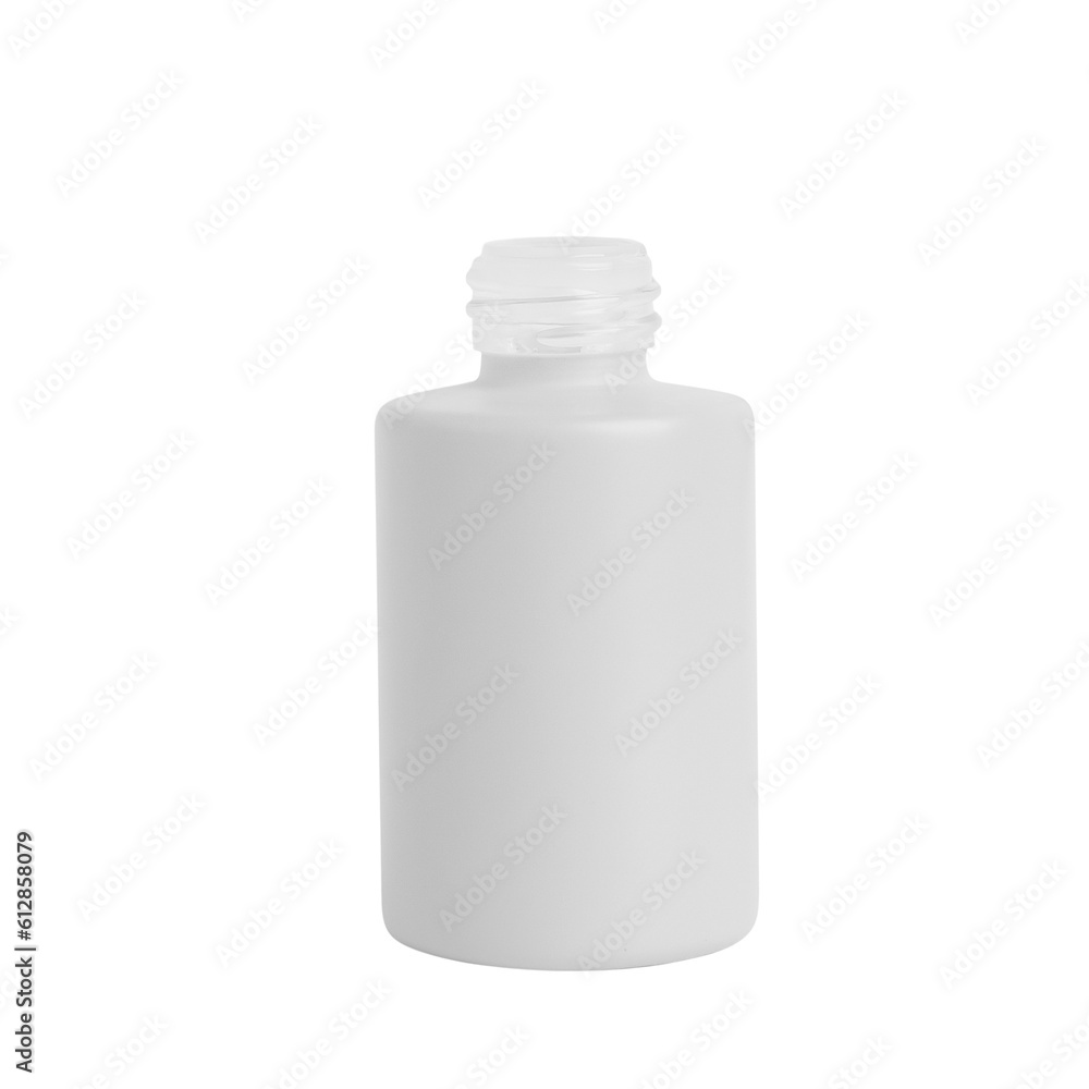 White cosmetic jar without lid. On an empty background. PNG White cosmetic jar without lid. On an empty background. PNG