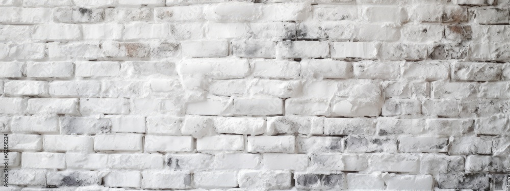 Obraz premium White brick wall texture in minimalist style. Generative AI