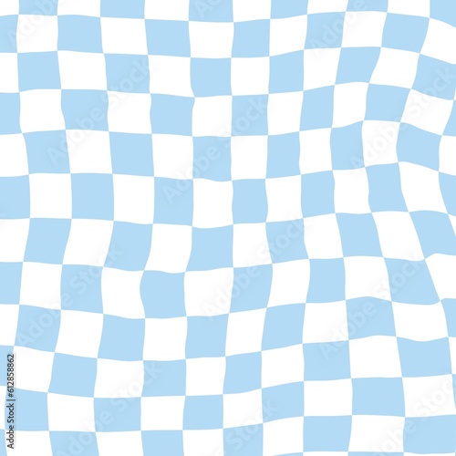 Checkered pattern background painting. Pastel colors. Minimal style.