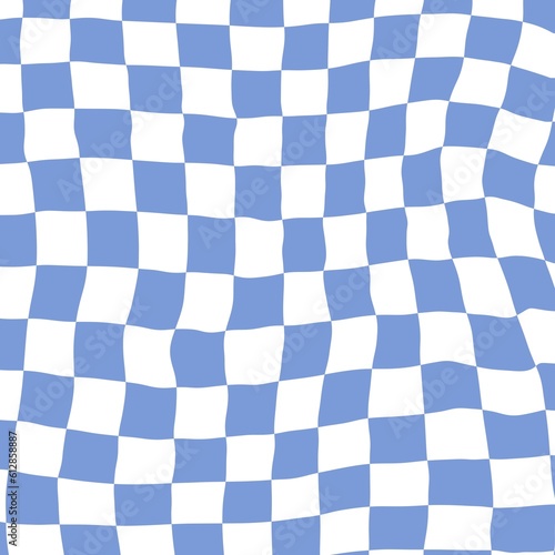 Checkered pattern background painting. Pastel colors. Minimal style.