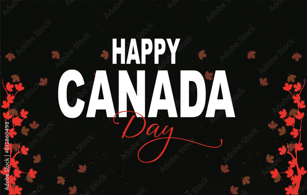 vector flat Canada day illustration