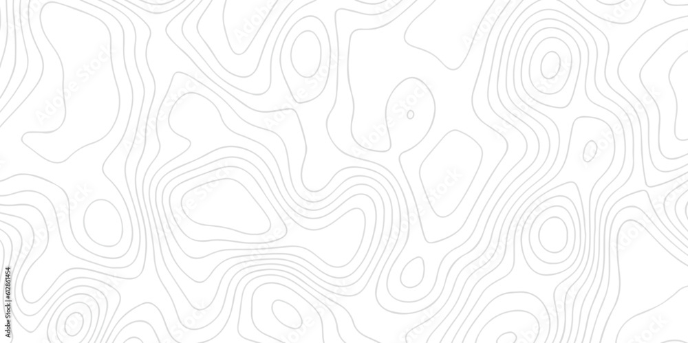 Black and white abstract background. Topographic map background geographic line map with elevation assignments. The black on white contours vector topography stylized height of the lines map.