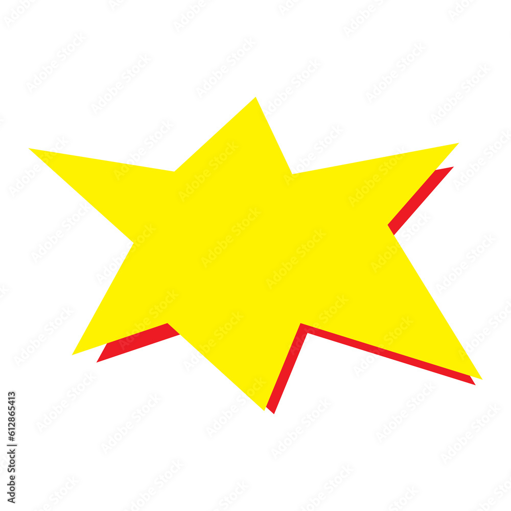 yellow star for surprise sale shock promotion price tag  design