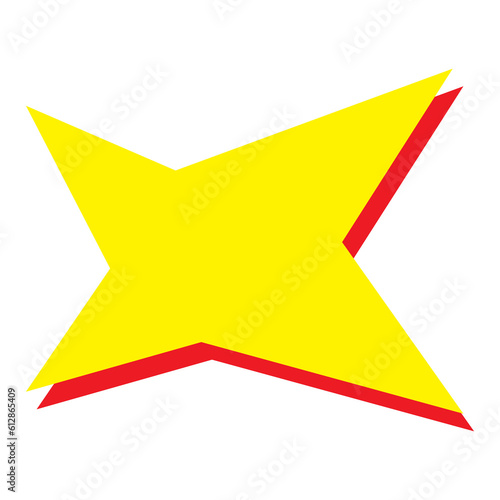 yellow star for surprise sale shock promotion price tag design