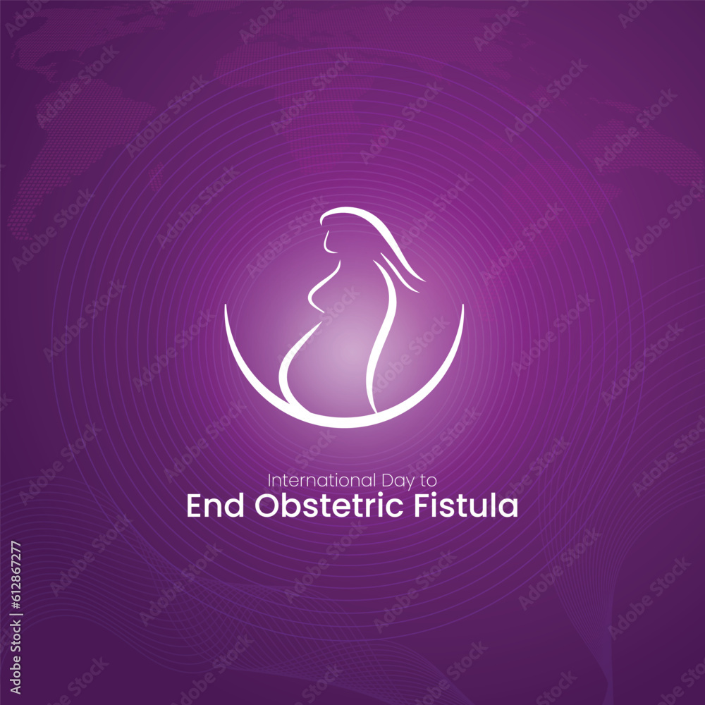 International Day to End Obstetric Fistula, held on 23 May. International Day to End Obstetric Fistula poster, banner vector illustration. Obstetric vector illustration.