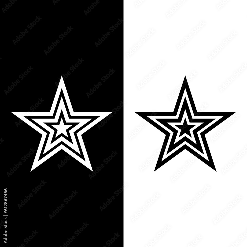 black and white star icon black and white star icon