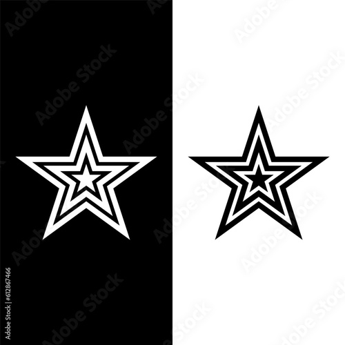 black and white star icon 