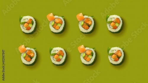 Sushi with Rice and Fish