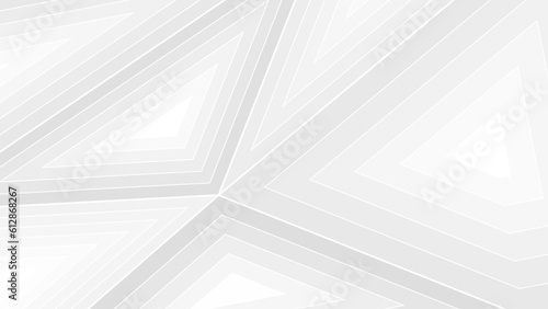 White Geometric Shape Pattern. Abstract Polygon Background. Technology Banner Wallpaper. Vector