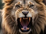 Powerful Roaring Lion -ai generated