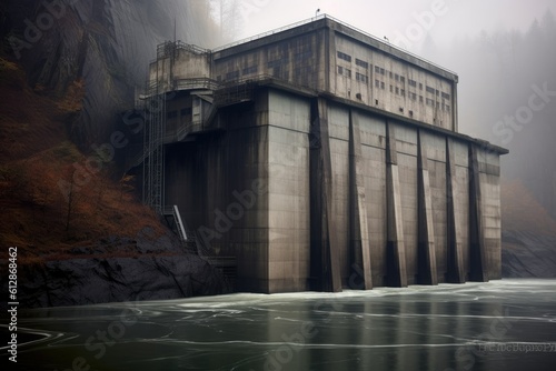 Hydroelectric Dam Power Generation -ai generated