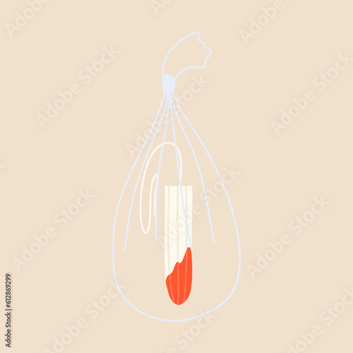 Feminine hygiene bag. Vector illustration in flat style.