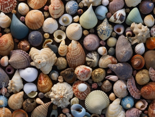 Sea Shells Collage -ai generated