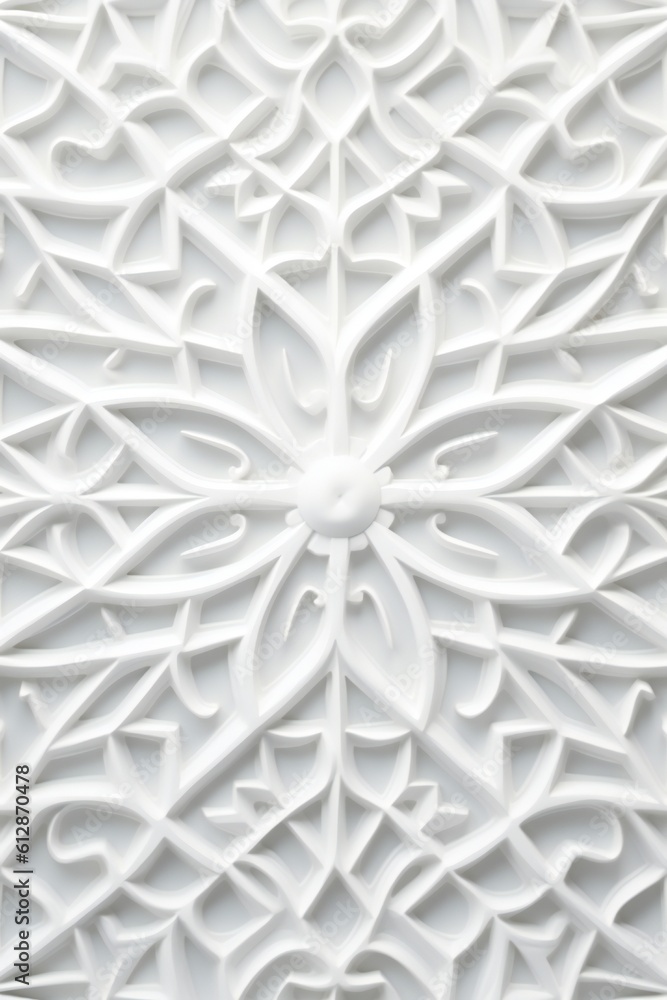Abstract 3d white islamic pattern Generative AI Abstract 3d white islamic pattern Generative AI